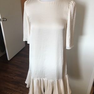Cream colored dress, perfect for spring!